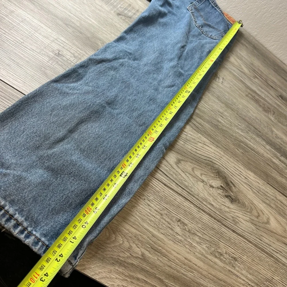 Levi's 505 Regular Fit Jeans Mens 36x34 Blue Straight Leg‎ Denim Pants Classic